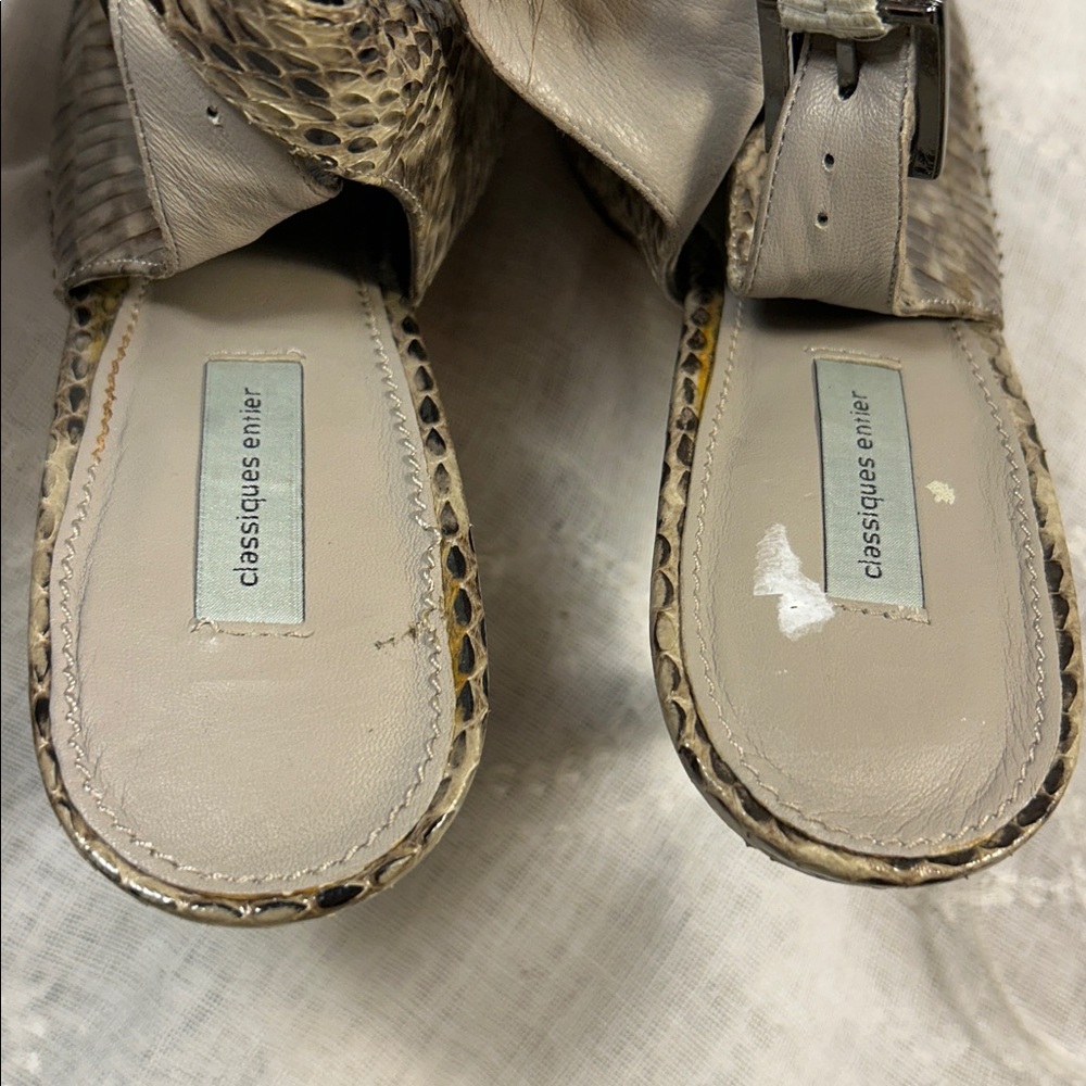 NWOT Classiques Entier python snake leather heels… - image 15